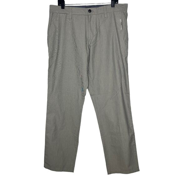 Gap Tailored Khakis Gray Men's 36 x 32 Slim Fit Striped Pants NEW - Picture 1 of 13